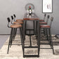 Pine Wood Bar Dining Table Brown Industrial Bar Table with Trestle Base in Black Clearhalo 'Bar Furniture' 'Bar Tables' 'bar_tables' 'furn' 'furn_bar_tables' 'Furniture' 'furniture_bar_tables' 'Kitchen & Dining Furniture' 4898997