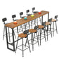 Solid Wood Bar Table Brown Industrial Bar Dining Table with Trestle Base Clearhalo 'Bar Furniture' 'Bar Tables' 'bar_tables' 'furn' 'furn_bar_tables' 'Furniture' 'furniture_bar_tables' 'Kitchen & Dining Furniture' 4899012