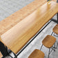 Pine Wood Bar Dining Table Rectangle Industrial Bar Table with Black Trestle Base Clearhalo 'Bar Furniture' 'Bar Tables' 'bar_tables' 'furn' 'furn_bar_tables' 'Furniture' 'furniture_bar_tables' 'Kitchen & Dining Furniture' 4899045
