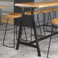 Pine Wood Bar Dining Table Rectangle Industrial Bar Table with Black Trestle Base Clearhalo 'Bar Furniture' 'Bar Tables' 'bar_tables' 'furn' 'furn_bar_tables' 'Furniture' 'furniture_bar_tables' 'Kitchen & Dining Furniture' 4899046