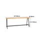 Pine Wood Bar Dining Table Rectangle Industrial Bar Table with Black Trestle Base Clearhalo 'Bar Furniture' 'Bar Tables' 'bar_tables' 'furn' 'furn_bar_tables' 'Furniture' 'furniture_bar_tables' 'Kitchen & Dining Furniture' 4899058