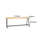 Pine Wood Bar Dining Table Rectangle Industrial Bar Table with Black Trestle Base Clearhalo 'Bar Furniture' 'Bar Tables' 'bar_tables' 'furn' 'furn_bar_tables' 'Furniture' 'furniture_bar_tables' 'Kitchen & Dining Furniture' 4899059