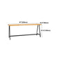 Pine Wood Bar Dining Table Rectangle Industrial Bar Table with Black Trestle Base Clearhalo 'Bar Furniture' 'Bar Tables' 'bar_tables' 'furn' 'furn_bar_tables' 'Furniture' 'furniture_bar_tables' 'Kitchen & Dining Furniture' 4899071