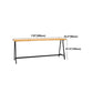 Pine Wood Bar Dining Table Rectangle Industrial Bar Table with Black Trestle Base Clearhalo 'Bar Furniture' 'Bar Tables' 'bar_tables' 'furn' 'furn_bar_tables' 'Furniture' 'furniture_bar_tables' 'Kitchen & Dining Furniture' 4899074