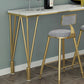 Stone Bar Dining Table Traditional Luxury Rectangle Bar Table with 4 Legs Clearhalo 'Bar Furniture' 'Bar Tables' 'bar_tables' 'furn' 'furn_bar_tables' 'Furniture' 'furniture_bar_tables' 'Kitchen & Dining Furniture' 4899101