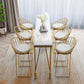 Stone Bar Dining Table Traditional Luxury Rectangle Bar Table with 4 Legs Clearhalo 'Bar Furniture' 'Bar Tables' 'bar_tables' 'furn' 'furn_bar_tables' 'Furniture' 'furniture_bar_tables' 'Kitchen & Dining Furniture' 4899104