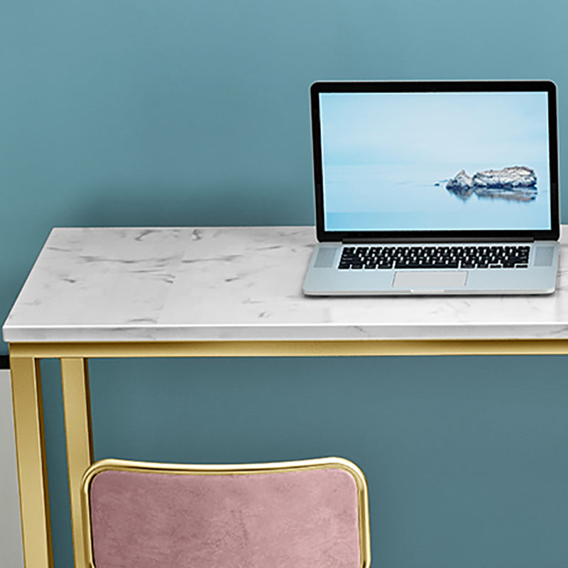 Stone Top Bar Table Traditional Luxury Rectangle Bar Table with Gold Trestle Base Clearhalo 'Bar Furniture' 'Bar Tables' 'bar_tables' 'furn' 'furn_bar_tables' 'Furniture' 'furniture_bar_tables' 'Kitchen & Dining Furniture' 4899121