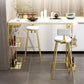 Glam Style Stone Bar Table 42-inch Height Metal Base Bistro Table for Dining Room Clearhalo 'Bar Furniture' 'Bar Tables' 'bar_tables' 'furn' 'furn_bar_tables' 'Furniture' 'furniture_bar_tables' 'Kitchen & Dining Furniture' 4899154
