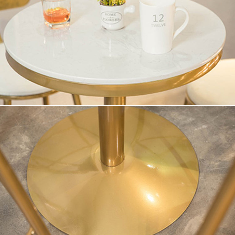 Glam Style Bar Table Artificial Marble Pub Table for Living Room Clearhalo 'Bar Furniture' 'Bar Tables' 'bar_tables' 'furn' 'furn_bar_tables' 'Furniture' 'furniture_bar_tables' 'Kitchen & Dining Furniture' 4899169