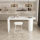Industrial Style Wood Top Counter Table 42-inch Height Table for Living Room White Without Chairs Clearhalo 'Bar Furniture' 'Bar Tables' 'bar_tables' 'furn' 'furn_bar_tables' 'Furniture' 'furniture_bar_tables' 'Kitchen & Dining Furniture' 4899227
