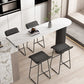Contemporary Stone Top Bar Table 42-inch Height Table for Living Room White-Black Without Chairs Clearhalo 'Bar Furniture' 'Bar Tables' 'bar_tables' 'furn' 'furn_bar_tables' 'Furniture' 'furniture_bar_tables' 'Kitchen & Dining Furniture' 4899254