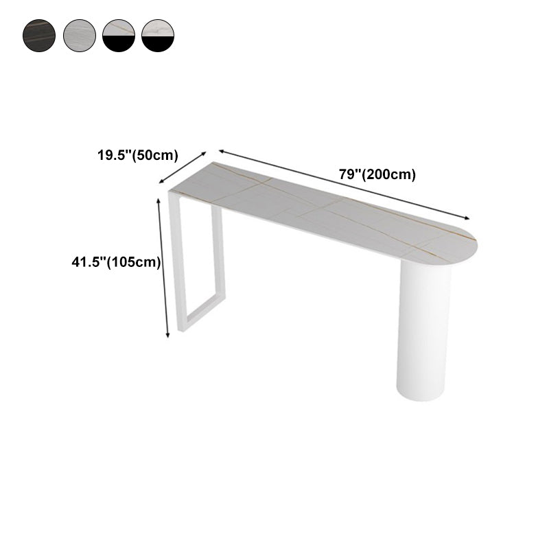 Contemporary Stone Top Bar Table 42-inch Height Table for Living Room Clearhalo 'Bar Furniture' 'Bar Tables' 'bar_tables' 'furn' 'furn_bar_tables' 'Furniture' 'furniture_bar_tables' 'Kitchen & Dining Furniture' 4899255