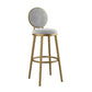 Glam Reception Footrest Stool Matte Finish Velvet Counter Stool White 1 Piece Clearhalo 'Bar Furniture' 'Bar Stools' 'bar_stools' 'Furniture' 'furniture_bar_stools' 'Kitchen & Dining Furniture' 4899316