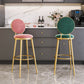 Glam Reception Footrest Stool Matte Finish Velvet Counter Stool Clearhalo 'Bar Furniture' 'Bar Stools' 'bar_stools' 'Furniture' 'furniture_bar_stools' 'Kitchen & Dining Furniture' 4899317
