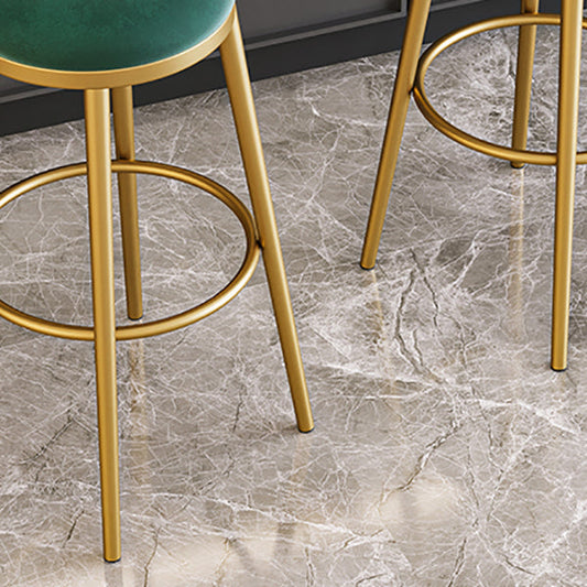 Glam Reception Footrest Stool Matte Finish Velvet Counter Stool Clearhalo 'Bar Furniture' 'Bar Stools' 'bar_stools' 'Furniture' 'furniture_bar_stools' 'Kitchen & Dining Furniture' 4899319