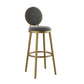 Glam Reception Footrest Stool Matte Finish Velvet Counter Stool Grey 1 Piece Clearhalo 'Bar Furniture' 'Bar Stools' 'bar_stools' 'Furniture' 'furniture_bar_stools' 'Kitchen & Dining Furniture' 4899320