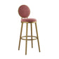 Glam Reception Footrest Stool Matte Finish Velvet Counter Stool Pink 1 Piece Clearhalo 'Bar Furniture' 'Bar Stools' 'bar_stools' 'Furniture' 'furniture_bar_stools' 'Kitchen & Dining Furniture' 4899321