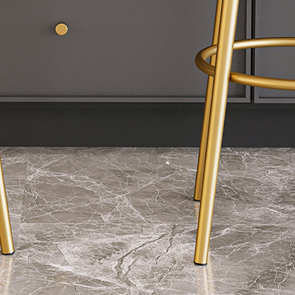 Glam Reception Footrest Stool Matte Finish Velvet Counter Stool Clearhalo 'Bar Furniture' 'Bar Stools' 'bar_stools' 'Furniture' 'furniture_bar_stools' 'Kitchen & Dining Furniture' 4899322