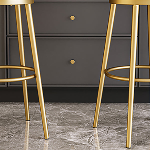 Glam Reception Footrest Stool Matte Finish Velvet Counter Stool Clearhalo 'Bar Furniture' 'Bar Stools' 'bar_stools' 'Furniture' 'furniture_bar_stools' 'Kitchen & Dining Furniture' 4899323