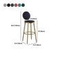 Glam Reception Footrest Stool Matte Finish Velvet Counter Stool Clearhalo 'Bar Furniture' 'Bar Stools' 'bar_stools' 'Furniture' 'furniture_bar_stools' 'Kitchen & Dining Furniture' 4899326