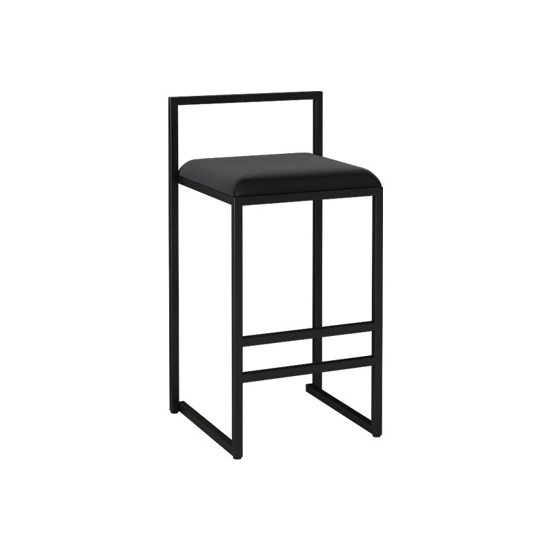 Contemporary Matte Finish Velvet Bar Stool Jewelry Shop Footrest Stool Black 1 Piece Counter Stool(26"H) Clearhalo 'Bar Furniture' 'Bar Stools' 'bar_stools' 'Furniture' 'furniture_bar_stools' 'Kitchen & Dining Furniture' 4899346