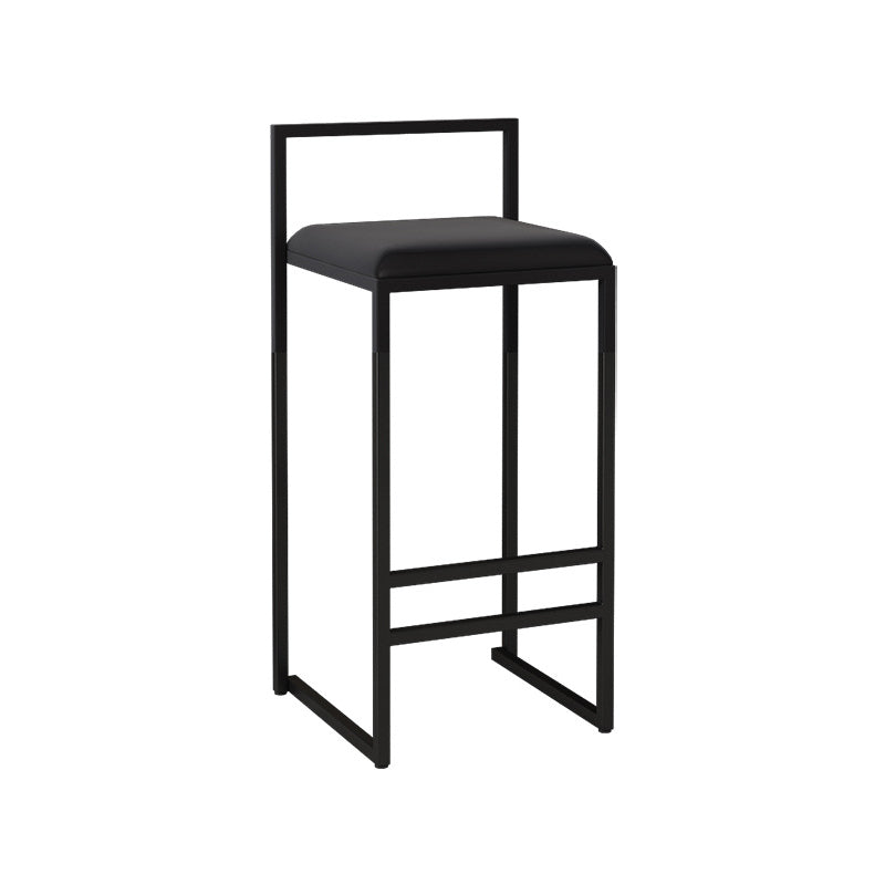 Contemporary Matte Finish Velvet Bar Stool Jewelry Shop Footrest Stool Black 1 Piece Bar Stool(30"H) Clearhalo 'Bar Furniture' 'Bar Stools' 'bar_stools' 'Furniture' 'furniture_bar_stools' 'Kitchen & Dining Furniture' 4899348
