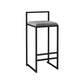 Contemporary Matte Finish Velvet Bar Stool Jewelry Shop Footrest Stool Grey 1 Piece Bar Stool(30"H) Clearhalo 'Bar Furniture' 'Bar Stools' 'bar_stools' 'Furniture' 'furniture_bar_stools' 'Kitchen & Dining Furniture' 4899351
