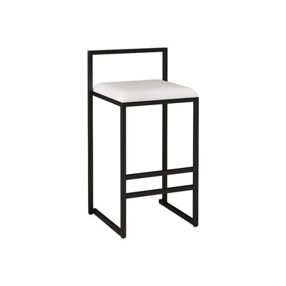 Contemporary Matte Finish Velvet Bar Stool Jewelry Shop Footrest Stool White 1 Piece Counter Stool(26"H) Clearhalo 'Bar Furniture' 'Bar Stools' 'bar_stools' 'Furniture' 'furniture_bar_stools' 'Kitchen & Dining Furniture' 4899353