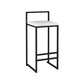 Contemporary Matte Finish Velvet Bar Stool Jewelry Shop Footrest Stool White 1 Piece Bar Stool(30"H) Clearhalo 'Bar Furniture' 'Bar Stools' 'bar_stools' 'Furniture' 'furniture_bar_stools' 'Kitchen & Dining Furniture' 4899355