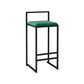 Contemporary Matte Finish Velvet Bar Stool Jewelry Shop Footrest Stool Green 1 Piece Bar Stool(30"H) Clearhalo 'Bar Furniture' 'Bar Stools' 'bar_stools' 'Furniture' 'furniture_bar_stools' 'Kitchen & Dining Furniture' 4899359