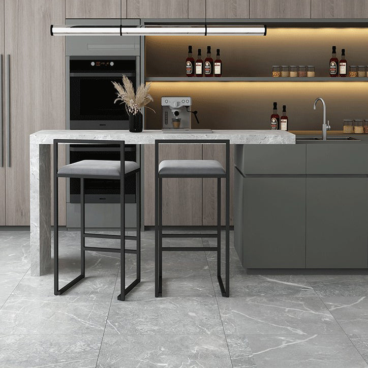 Contemporary Matte Finish Velvet Bar Stool Jewelry Shop Footrest Stool Clearhalo 'Bar Furniture' 'Bar Stools' 'bar_stools' 'Furniture' 'furniture_bar_stools' 'Kitchen & Dining Furniture' 4899361