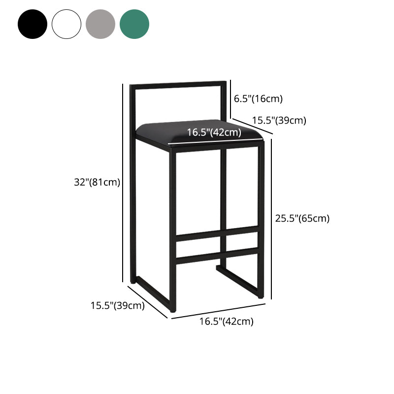 Contemporary Matte Finish Velvet Bar Stool Jewelry Shop Footrest Stool Clearhalo 'Bar Furniture' 'Bar Stools' 'bar_stools' 'Furniture' 'furniture_bar_stools' 'Kitchen & Dining Furniture' 4899365