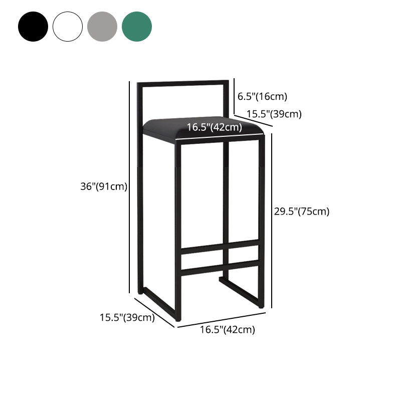 Contemporary Matte Finish Velvet Bar Stool Jewelry Shop Footrest Stool Clearhalo 'Bar Furniture' 'Bar Stools' 'bar_stools' 'Furniture' 'furniture_bar_stools' 'Kitchen & Dining Furniture' 4899366
