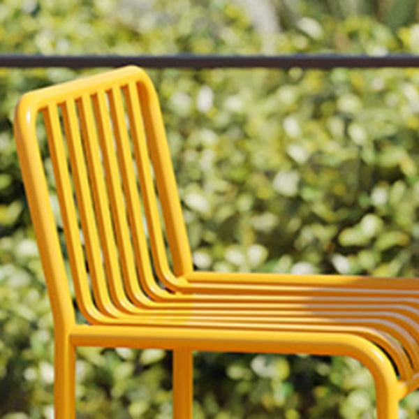 Modern Armless Backrest Counter Stool Iron Courtyard Bar Stool with Seat and Pedal Clearhalo 'Bar Furniture' 'Bar Stools' 'bar_stools' 'furn' 'furn_bar_stools' 'Furniture' 'furniture_bar_stools' 'Kitchen & Dining Furniture' 4899377