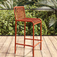 Modern Armless Backrest Counter Stool Iron Courtyard Bar Stool with Seat and Pedal Orange 1 Piece Clearhalo 'Bar Furniture' 'Bar Stools' 'bar_stools' 'furn' 'furn_bar_stools' 'Furniture' 'furniture_bar_stools' 'Kitchen & Dining Furniture' 4899379