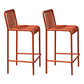 Modern Armless Backrest Counter Stool Iron Courtyard Bar Stool with Seat and Pedal Orange 2 Piece Set Clearhalo 'Bar Furniture' 'Bar Stools' 'bar_stools' 'furn' 'furn_bar_stools' 'Furniture' 'furniture_bar_stools' 'Kitchen & Dining Furniture' 4899382