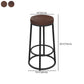 Industrial Armless Backless Counter Stool Iron Cashier Bar Stool with Seat and Pedal Clearhalo 'Bar Furniture' 'Bar Stools' 'bar_stools' 'furn' 'furn_bar_stools' 'Furniture' 'furniture_bar_stools' 'Kitchen & Dining Furniture' 4899446