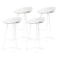 Modern Armless Backrest Counter Stool Iron Bar Stool with Acrylic Seat and Pedal White 4 Piece Set Clearhalo 'Bar Furniture' 'Bar Stools' 'bar_stools' 'furn' 'furn_bar_stools' 'Furniture' 'furniture_bar_stools' 'Kitchen & Dining Furniture' 4899466