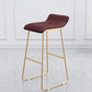 Modern Armless Backrest Counter Stool Steel Cafe Bar Stool with Pedal and Acrylic Seat Burgundy 1 Piece Clearhalo 'Bar Furniture' 'Bar Stools' 'bar_stools' 'furn' 'furn_bar_stools' 'Furniture' 'furniture_bar_stools' 'Kitchen & Dining Furniture' 4899482