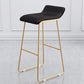 Modern Armless Backrest Counter Stool Steel Cafe Bar Stool with Pedal and Acrylic Seat Gloss Black 1 Piece Clearhalo 'Bar Furniture' 'Bar Stools' 'bar_stools' 'furn' 'furn_bar_stools' 'Furniture' 'furniture_bar_stools' 'Kitchen & Dining Furniture' 4899486