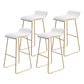 Modern Armless Backrest Counter Stool Steel Cafe Bar Stool with Pedal and Acrylic Seat Gloss White 4 Piece Set Clearhalo 'Bar Furniture' 'Bar Stools' 'bar_stools' 'furn' 'furn_bar_stools' 'Furniture' 'furniture_bar_stools' 'Kitchen & Dining Furniture' 4899491