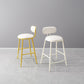 Scandinavian Footrest Milk Tea Shop Stool Matte Finish Iron Bar Stool Clearhalo 'Bar Furniture' 'Bar Stools' 'bar_stools' 'furn' 'furn_bar_stools' 'Furniture' 'furniture_bar_stools' 'Kitchen & Dining Furniture' 4899546
