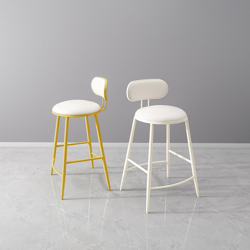 Scandinavian Footrest Milk Tea Shop Stool Matte Finish Iron Bar Stool Clearhalo 'Bar Furniture' 'Bar Stools' 'bar_stools' 'furn' 'furn_bar_stools' 'Furniture' 'furniture_bar_stools' 'Kitchen & Dining Furniture' 4899546