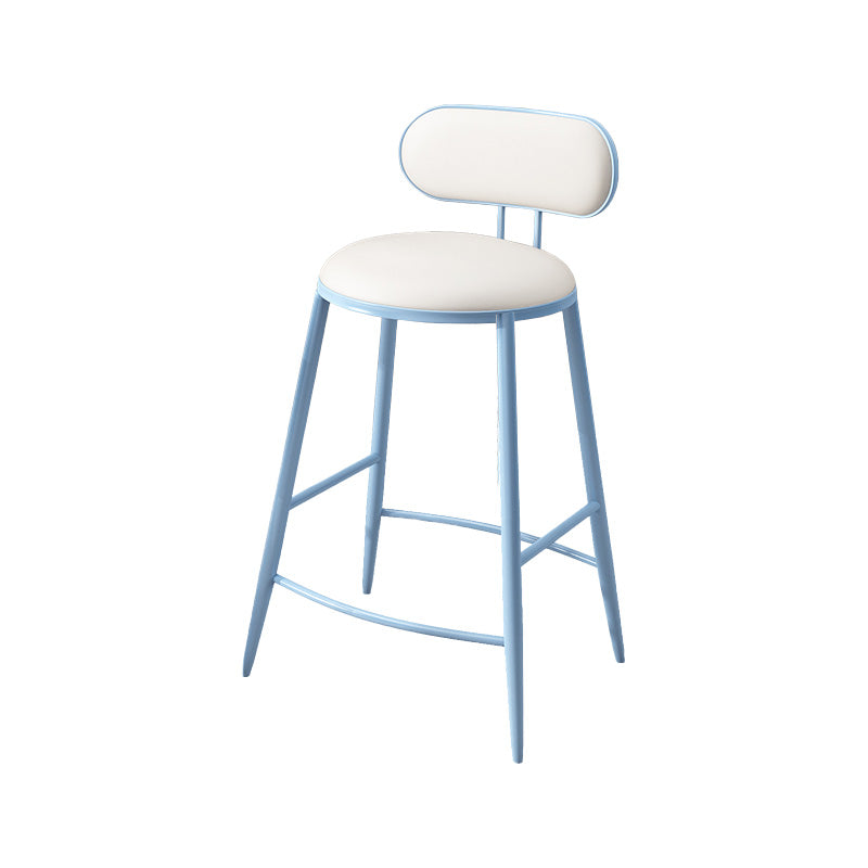 Scandinavian Footrest Milk Tea Shop Stool Matte Finish Iron Bar Stool Clearhalo 'Bar Furniture' 'Bar Stools' 'bar_stools' 'furn' 'furn_bar_stools' 'Furniture' 'furniture_bar_stools' 'Kitchen & Dining Furniture' 4899548
