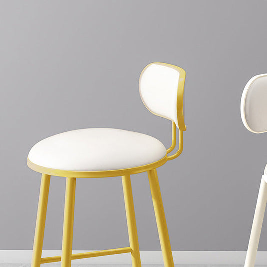 Scandinavian Footrest Milk Tea Shop Stool Matte Finish Iron Bar Stool Clearhalo 'Bar Furniture' 'Bar Stools' 'bar_stools' 'furn' 'furn_bar_stools' 'Furniture' 'furniture_bar_stools' 'Kitchen & Dining Furniture' 4899550