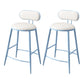 Scandinavian Footrest Milk Tea Shop Stool Matte Finish Iron Bar Stool Light Blue 2 Piece Set Clearhalo 'Bar Furniture' 'Bar Stools' 'bar_stools' 'furn' 'furn_bar_stools' 'Furniture' 'furniture_bar_stools' 'Kitchen & Dining Furniture' 4899552