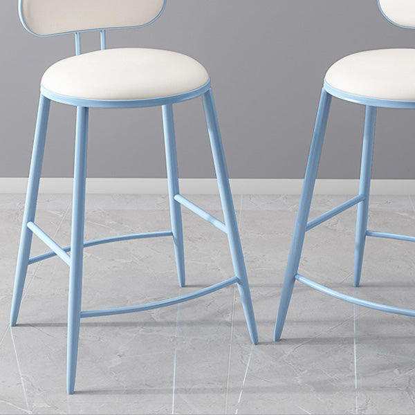 Scandinavian Footrest Milk Tea Shop Stool Matte Finish Iron Bar Stool Clearhalo 'Bar Furniture' 'Bar Stools' 'bar_stools' 'furn' 'furn_bar_stools' 'Furniture' 'furniture_bar_stools' 'Kitchen & Dining Furniture' 4899554