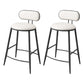 Scandinavian Footrest Milk Tea Shop Stool Matte Finish Iron Bar Stool Black 2 Piece Set Clearhalo 'Bar Furniture' 'Bar Stools' 'bar_stools' 'furn' 'furn_bar_stools' 'Furniture' 'furniture_bar_stools' 'Kitchen & Dining Furniture' 4899555
