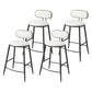 Scandinavian Footrest Milk Tea Shop Stool Matte Finish Iron Bar Stool Black 4 Piece Set Clearhalo 'Bar Furniture' 'Bar Stools' 'bar_stools' 'furn' 'furn_bar_stools' 'Furniture' 'furniture_bar_stools' 'Kitchen & Dining Furniture' 4899557