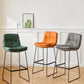 Scandinavian Coffee Shop Footrest Stool Matte Finish PU Leather Barstool Clearhalo 'Bar Furniture' 'Bar Stools' 'bar_stools' 'furn' 'furn_bar_stools' 'Furniture' 'furniture_bar_stools' 'Kitchen & Dining Furniture' 4899560
